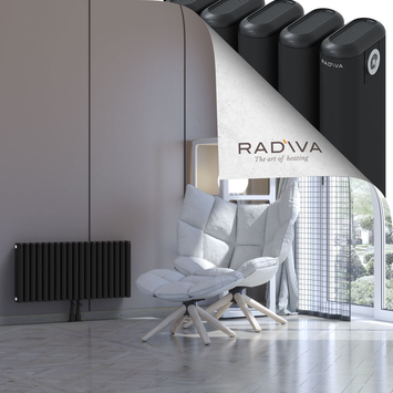 Kotto Aluminium Radiator 400x851 Black - Thumbnail