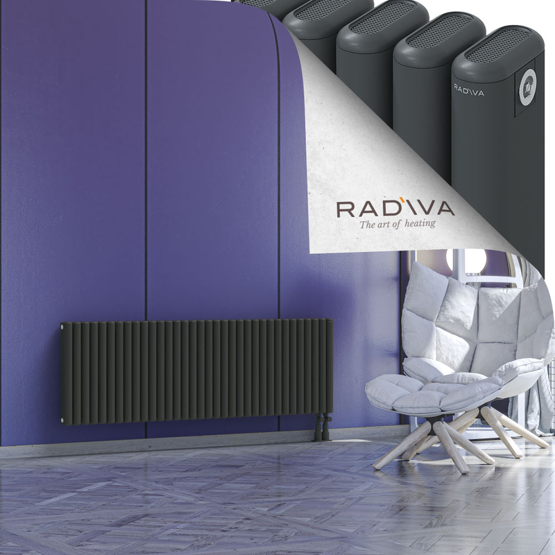 Kotto Aluminium Radiator 500x1526 Dark Anthracite