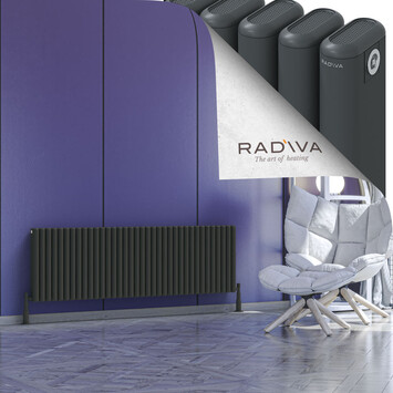 Kotto Aluminium Radiator 500x1616 Dark Anthracite - Thumbnail