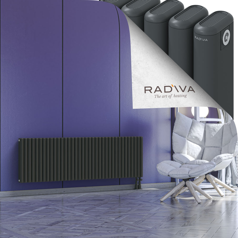 Kotto Aluminium Radiator 500x1616 Dark Anthracite