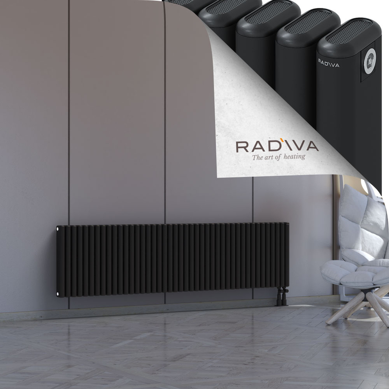 Kotto Aluminium Radiator 500x1931 Black