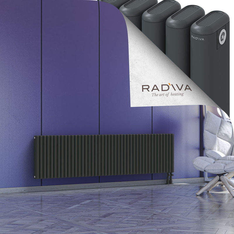 Kotto Aluminium Radiator 500x1931 Dark Anthracite