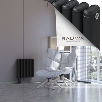 Kotto Aluminium Radiator 500x491 Black - Thumbnail