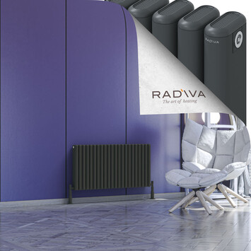 Kotto Aluminium Radiator 500x986 Dark Anthracite - Thumbnail