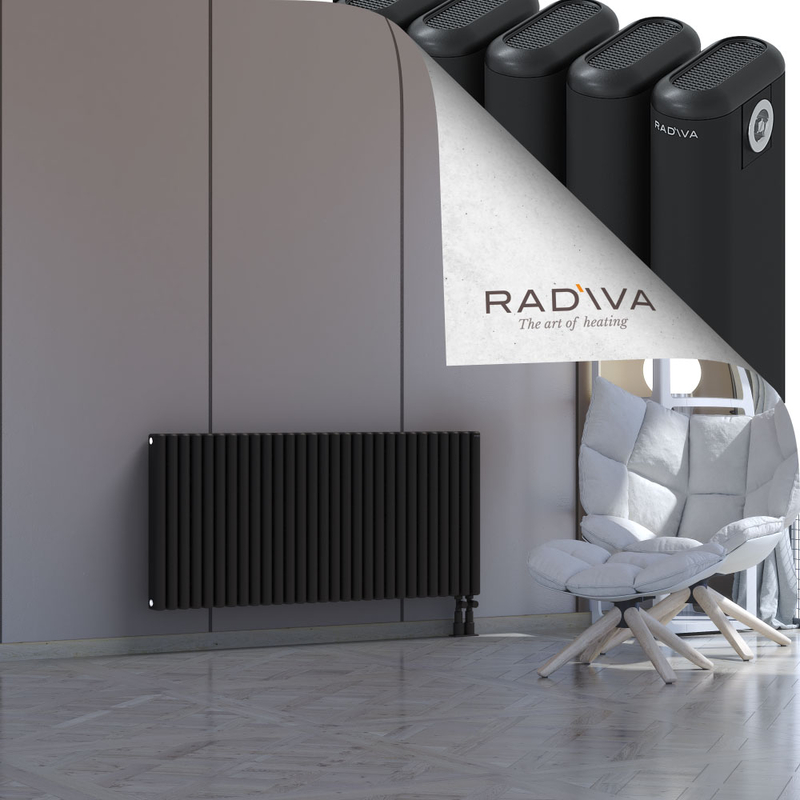 Kotto Aluminium Radiator 600x1301 Black