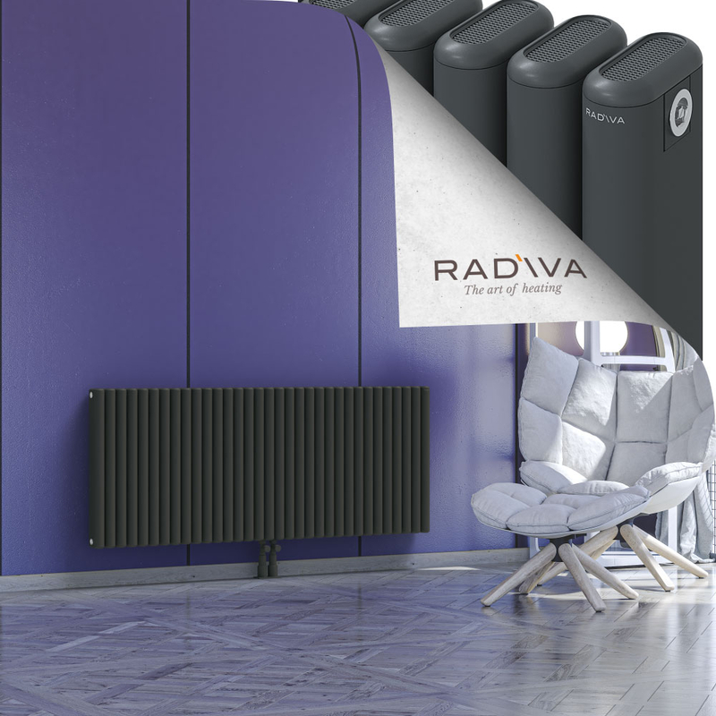 Kotto Aluminium Radiator 600x1481 Dark Anthracite