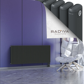 Kotto Aluminium Radiator 600x1481 Dark Anthracite - Thumbnail