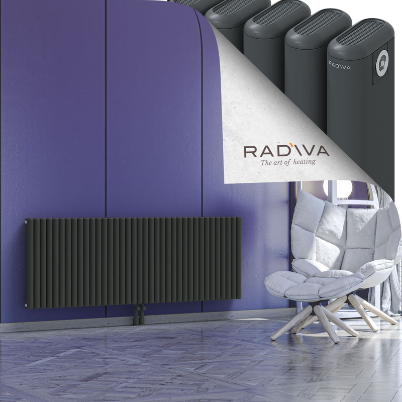 Kotto Aluminium Radiator 600x1661 Dark Anthracite