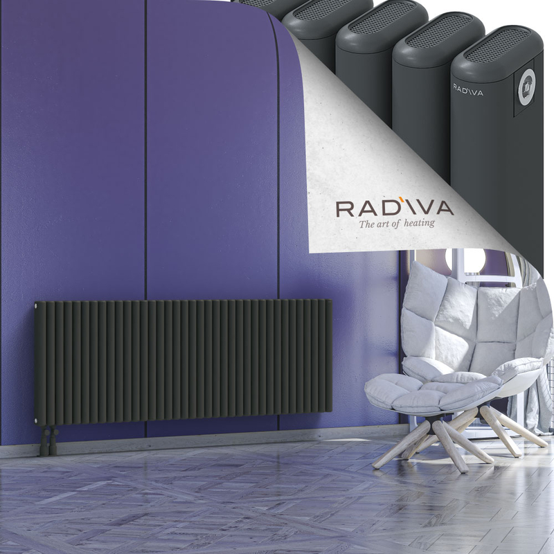 Kotto Aluminium Radiator 600x1661 Dark Anthracite