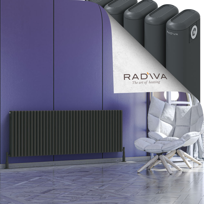 Kotto Aluminium Radiator 600x1706 Dark Anthracite