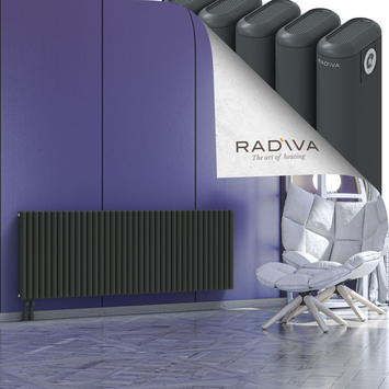 Kotto Aluminium Radiator 600x1706 Dark Anthracite - Thumbnail