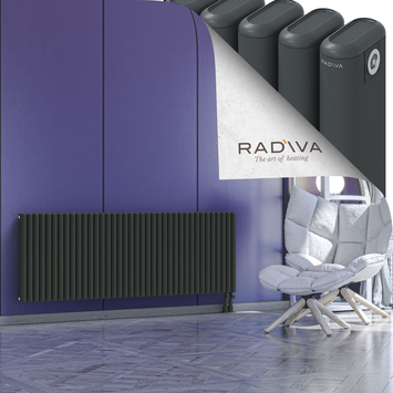 Kotto Aluminium Radiator 600x1706 Dark Anthracite - Thumbnail