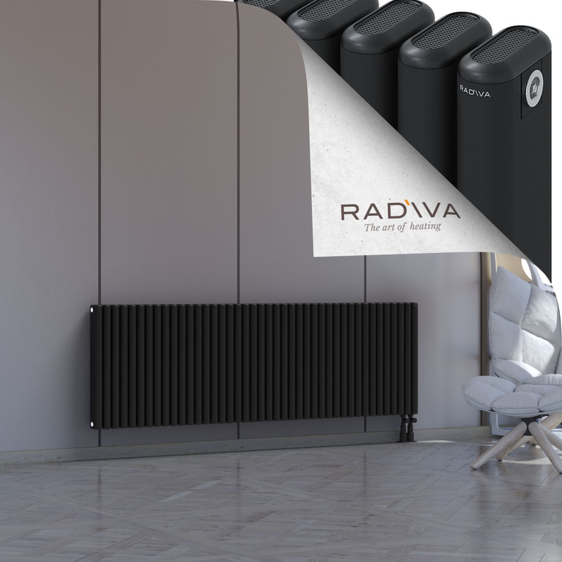 Kotto Aluminium Radiator 600x1886 Black