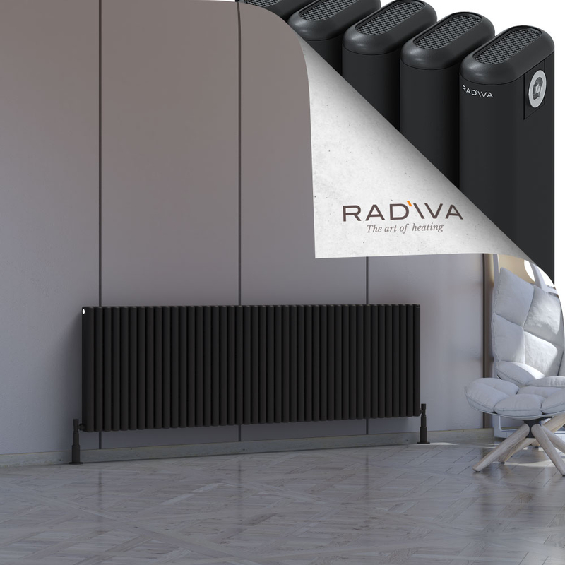 Kotto Aluminium Radiator 600x1931 Black