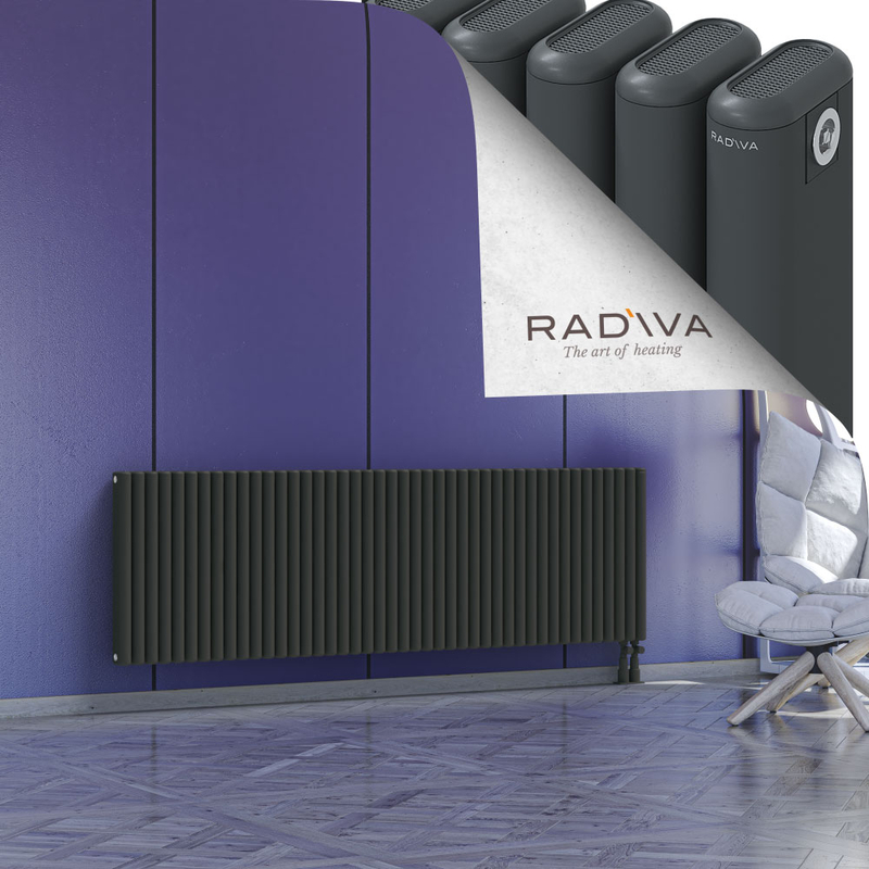 Kotto Aluminium Radiator 600x1976 Dark Anthracite