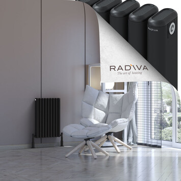 Kotto Aluminium Radiator 600x401 Black - Thumbnail