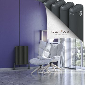 Kotto Aluminium Radiator 600x446 Dark Anthracite - Thumbnail