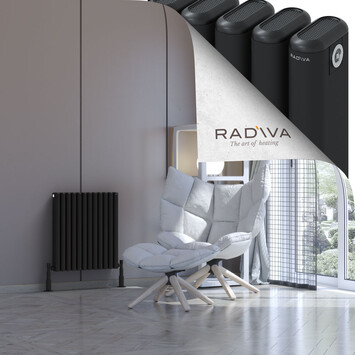 Kotto Aluminium Radiator 600x536 Black - Thumbnail