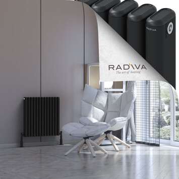 Kotto Aluminium Radiator 600x581 Black - Thumbnail