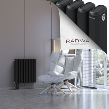 Kotto Aluminium Radiator 600x581 Black - Thumbnail