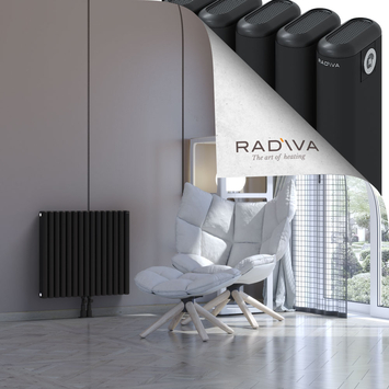 Kotto Aluminium Radiator 600x671 Black - Thumbnail