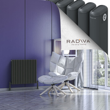 Kotto Aluminium Radiator 600x671 Dark Anthracite - Thumbnail