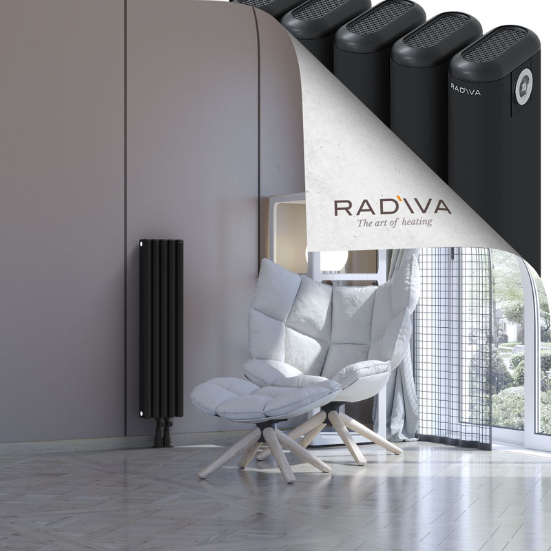 Kotto Aluminium Radiator 900x221 Black