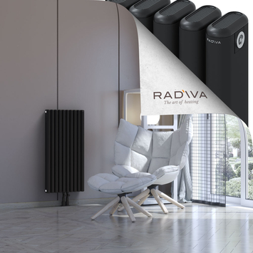 Kotto Aluminium Radiator 900x446 Black - Thumbnail