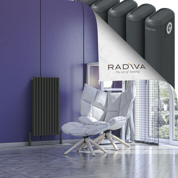 Kotto Aluminium Radiator 900x446 Dark Anthracite - Thumbnail