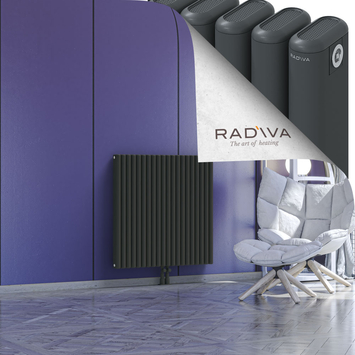 Kotto Aluminium Radiator 900x896 Dark Anthracite - Thumbnail