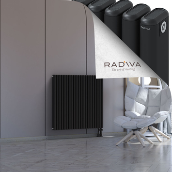 Kotto Aluminium Radiator 900x941 Black - Thumbnail