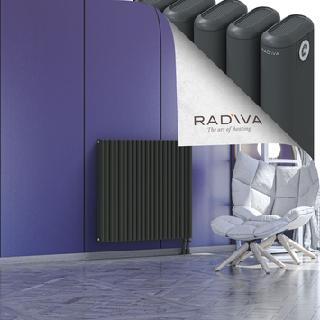 Kotto Aluminium Radiator 900x941 Dark Anthracite - Thumbnail