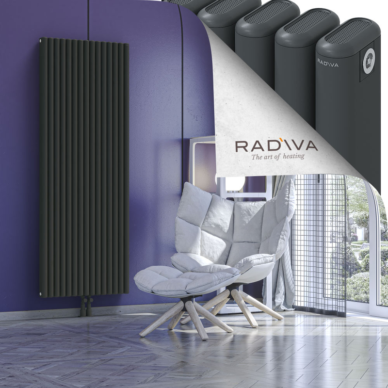 Kotto Radiateur En Aluminium 1800x671 Anthracite Foncé