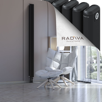 Kotto Radiateur En Aluminium 2000x131 Noir - Thumbnail