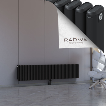 Kotto Radiateur En Aluminium 400x1886 Noir - Thumbnail