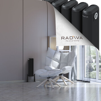 Kotto Radiateur En Aluminium 500x131 Noir - Thumbnail