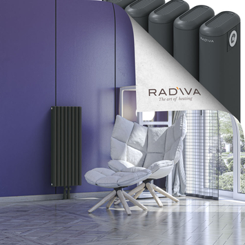 Kotto Radiateur En Aluminium 900x356 Anthracite Foncé - Thumbnail