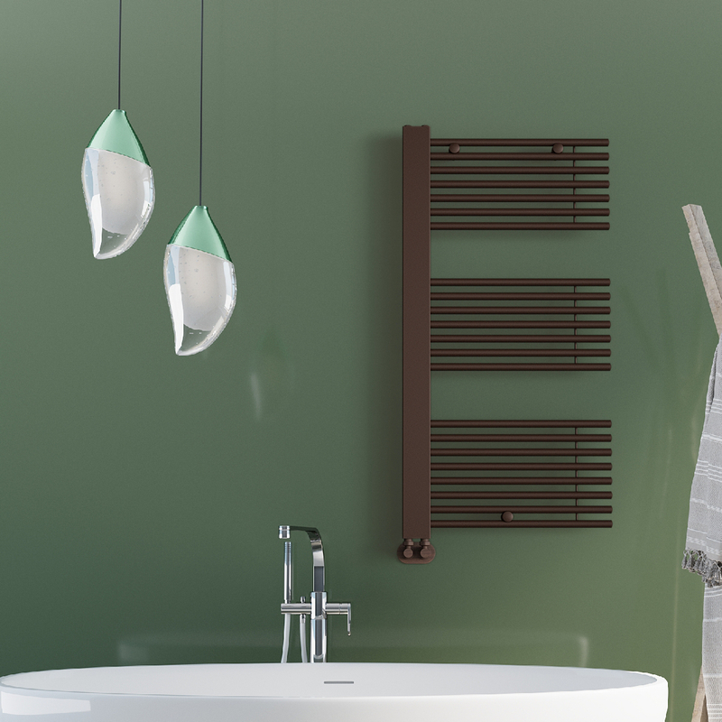 Male Decorative Towel Warmer 600x1190 Copper Antique