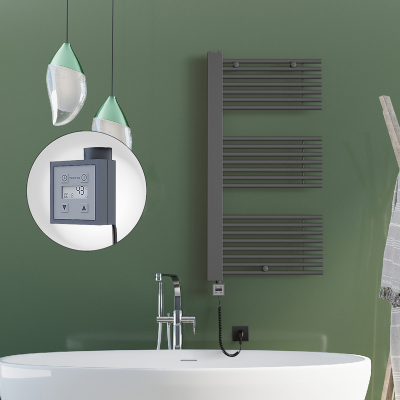 Male Electric Towel Warmer 600x1190 Anthracite Ktx3 600 W