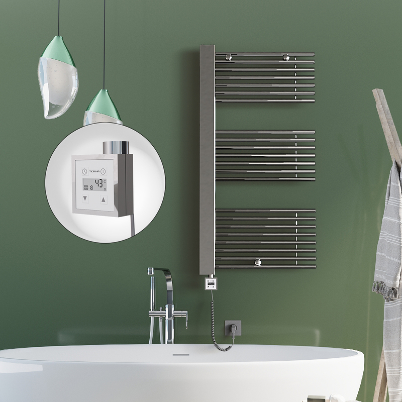 Male Electric Towel Warmer 600x1190 Chrome Ktx3 300 W