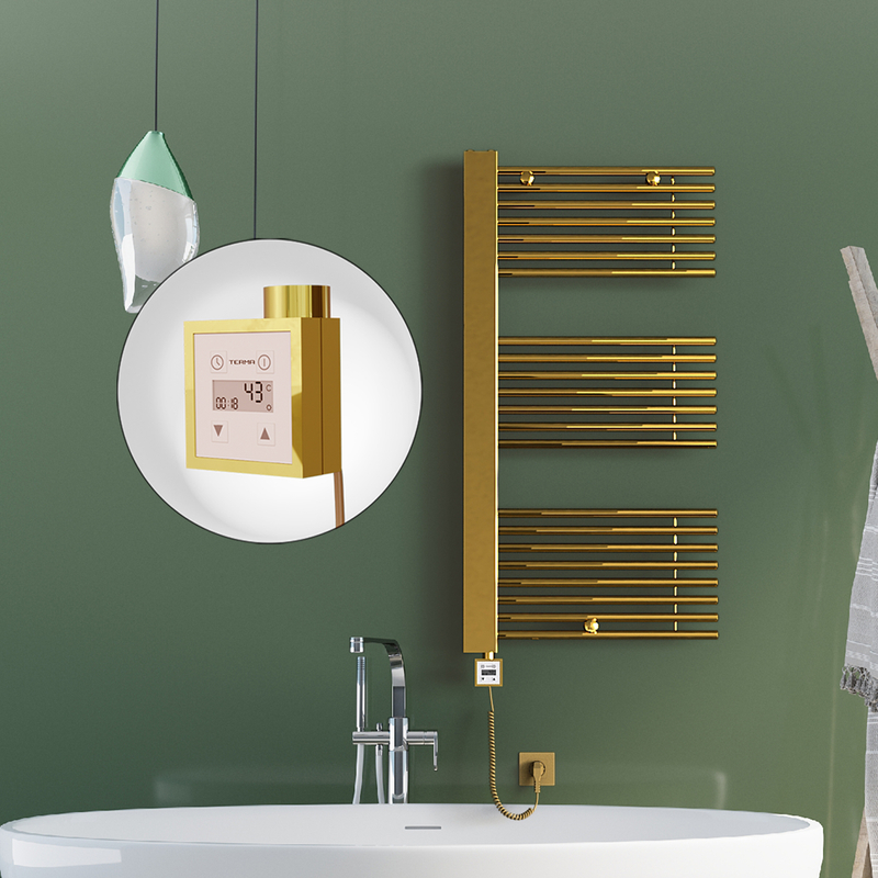 Male Electric Towel Warmer 600x1190 Gold Ktx3 300 W