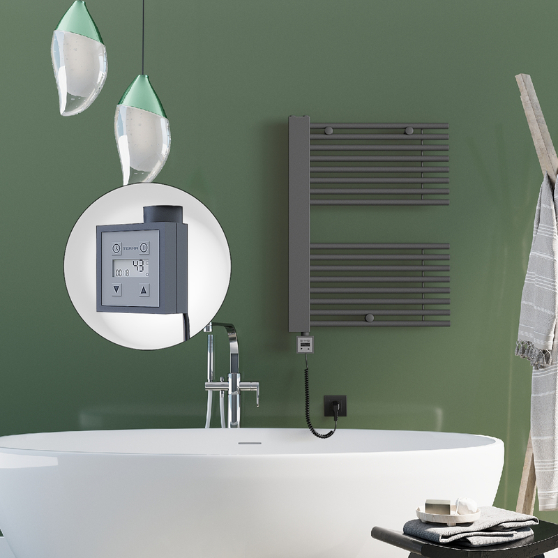 Male Electric Towel Warmer 600x800 Anthracite Ktx3 300 W