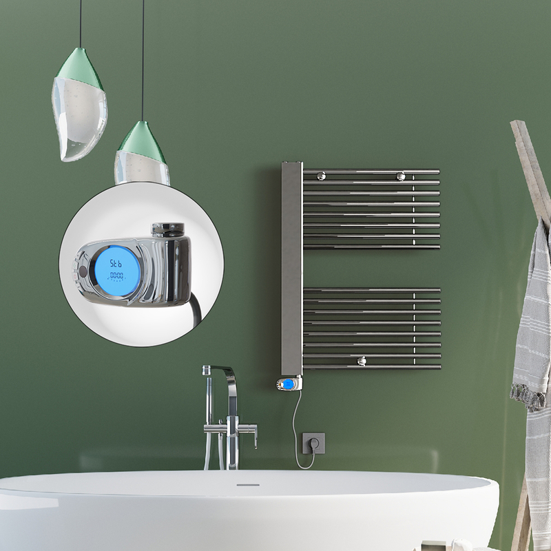 Male Electric Towel Warmer 600x800 Chrome (Musa Thermostat) 300 W