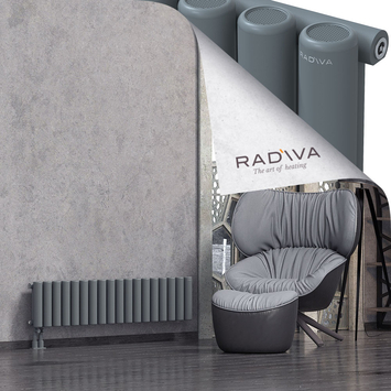 Mati Radiateur En Aluminium 300x1328 Anthracite - Thumbnail