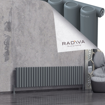 Mati Radiateur En Aluminium 500x2216 Anthracite - Thumbnail