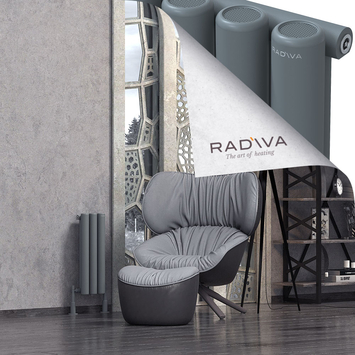 Mati Radiateur En Aluminium 600x218 Anthracite - Thumbnail