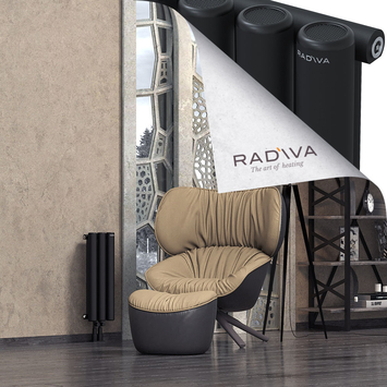 Mati Radiateur En Aluminium 600x218 Noir - Thumbnail