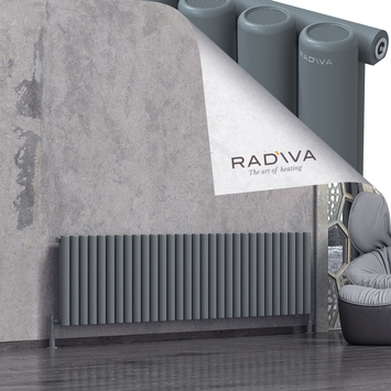 Mati Radiateur En Aluminium 600x2216 Anthracite - Thumbnail