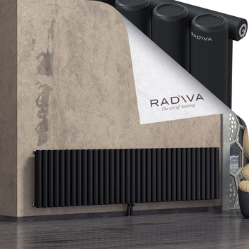 Mati Radiateur En Aluminium 600x2586 Noir - Thumbnail