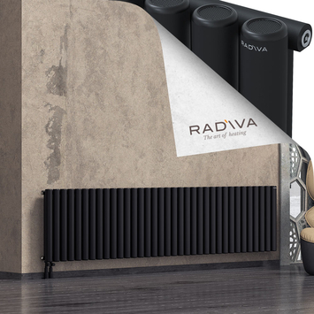 Mati Radiateur En Aluminium 600x2586 Noir - Thumbnail